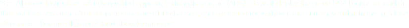 Yes. All of our instructors are fully qualified approved driving instructors (ADIs). They all display the green DSA license to teach in their vehicles. As such, all of our instructors are CRB checked, and are tested regularly to make sure they maintain the high DSA standards. They are all grade 4 (and above) instructors.